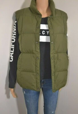 Chaleco de plumón de ganso Lands’ End verde acolchado para hombre S Foto 1 de 4