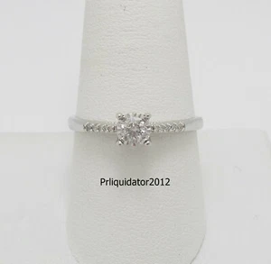 1/4 KT NATÜRLICHER DIAMANT HALO VERLOBUNG HOCHZEIT BRAUT RING BAND 10 K WEISSGOLD - Bild 1 von 14