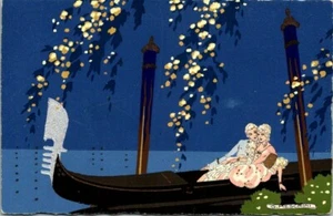 FIRMADO POR ARTISTA G.MESCHINI - PAREJA EN CONDOLA - ARS NOVA - POSTAL DE COLECCIÓN - Imagen 1 de 2