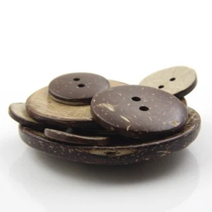 10PCS 2-HOLE COCONUT SHELL ROUND BUTTONS 10MM- 50MM SEWING KNIT CRAFT MANY SIZES - Picture 1 of 7