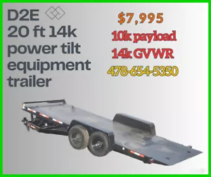 2024 Down 2 Earth Trailers 82X20 14K Power Tilt Steel Deck Car Hauler Equipm - Picture 1 of 12