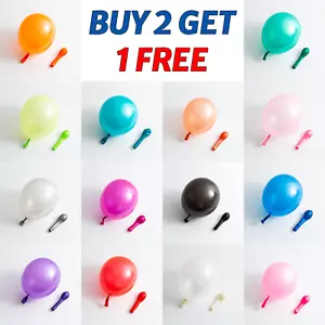 5" Small Round Balloons Cute Mini Latex Birthday Wedding Party Balloon Baloon UK - Picture 1 of 52