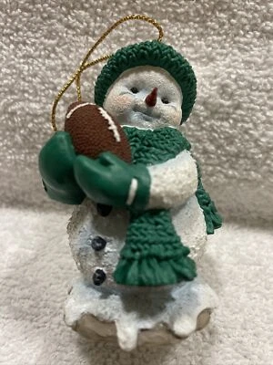 Michigan State Spartans HENRY Football Snowman Ornament 3.5" - Image 1 of 2