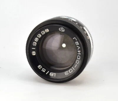 SOVIET USSR HELIOS-103 RANGEFINDER LENS f1.8/53 KIEV-4 MOUNT - Image 1 of 4