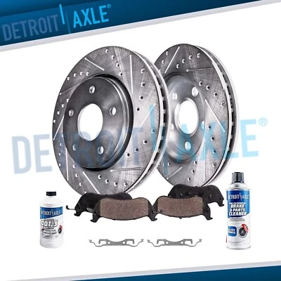 Rotores delanteros perforados pastillas de freno para Dodge Durango Jeep Grand Cherokee 2015-2020 Foto 1 de 4