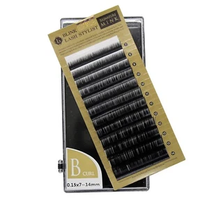 Eyelash Extension Blink Mink B 0.15 Curl 7mm-14mm Mixed Size Tray - Picture 1 of 1