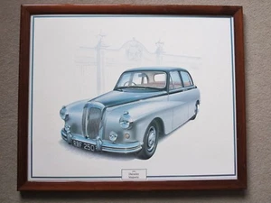 DAIMLER MAJESTIC DF316 FRAMED PRINT POSTER c.1988 DEALERSHIP AUTOMOBILIA - Picture 1 of 2