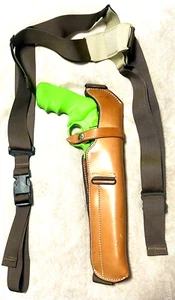 BIANCHI LEATHER SHOULDER HOLSTER - RH RUGER 7" BLACKHAWK .44 MAGNUN REVOLVER - Picture 1 of 13