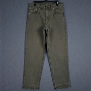 Vintage Levis 550 Jeans Mens 34x30 (Fits 31x29.5) Green Relaxed Fit Tapered Leg - Picture 1 of 15