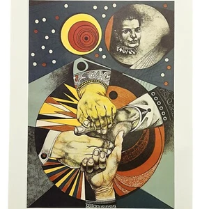 Vtg Siegfried Gerhard Reinhardt Lithograph Cooperation Abstract Art Print 16x22 - Picture 1 of 5