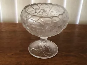 FENTON CRYSTAL VELVET FOOTED DISH 1977-85 - Picture 1 of 4