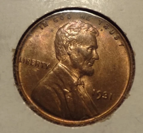 1931 Lincoln Wheat Cent Brilliant Uncirculated (BU) Cover