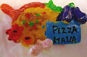 Souvenir Fridge Magnet Italia Italy - Cocking Pizza - Italian classic tasty - Picture 1 of 3