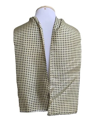 Bufanda de seda rectángulo amarillo floral sin marca 54/7 pulgadas #A3 Foto 1 de 2