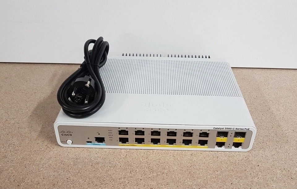 Cisco WS-C3560C-12PC-S - Ethernet Fanless PoE Switch - Image 1 of 1