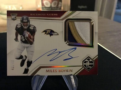 2019 panini limited football Miles Boykin RPA 40/49 3 Color Patch Ravens SWEET  - Image 1 of 2
