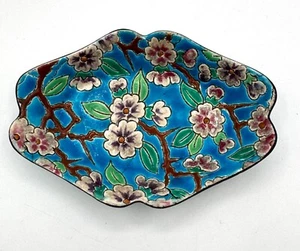Art Deco Longwy Floral Schmuckschale - Bild 1 von 4