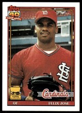 1991 Topps Felix Jose St. Louis Cardinals #368