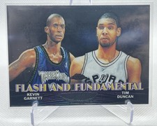 2000-01 Topps Chrome Basketball Combos #TC10 Tim Duncan/Kevin Garnett Spurs