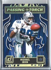 MICHAEL IRVIN CeeDee LAMB 2023 DONRUSS PASSING THE TORCH DUAL PATCH #d 18/49