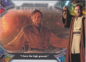 OBI WAN KENOBI I HAVE THE HIGH GROUND TOPPS STAR WARS MASTERWORK QUOTE #4 2022