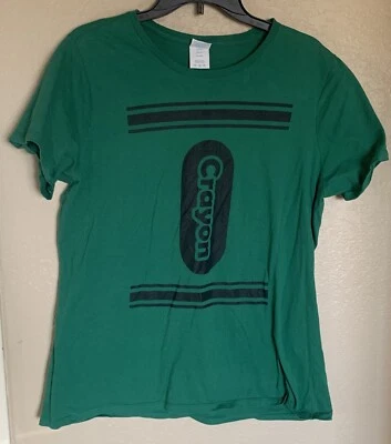 Crayola Verde Crayón Adulto XL Camiseta Disfraz Foto 1 de 4