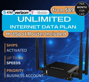$69 1st month! UNLIMITED INTERNET HOTSPOT DATA PLAN, No Contract - FREE Router - Picture 1 of 3