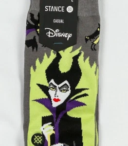 NWT Stance Brand Maleficent LARGE MEN’S Sock Size 9-13 Disney Villain - Picture 1 of 9