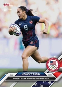 Women's Rugby 2024 Topps Now Olympic Card #7 Team USA 1st GOLD MEDAL - Picture 1 of 2