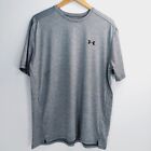 Under Armour Short Sleeve T-Shirt Mesn Size L Grey Relaxed Active Gym Sport Run