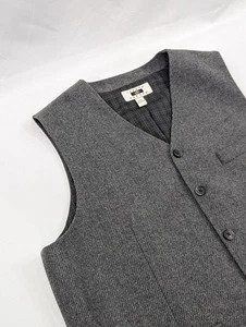 Joseph Abboud Mens XXL 2X Gray Blue Waistcoat Vest Wool Blend Newsies Gray EUC - Picture 1 of 8