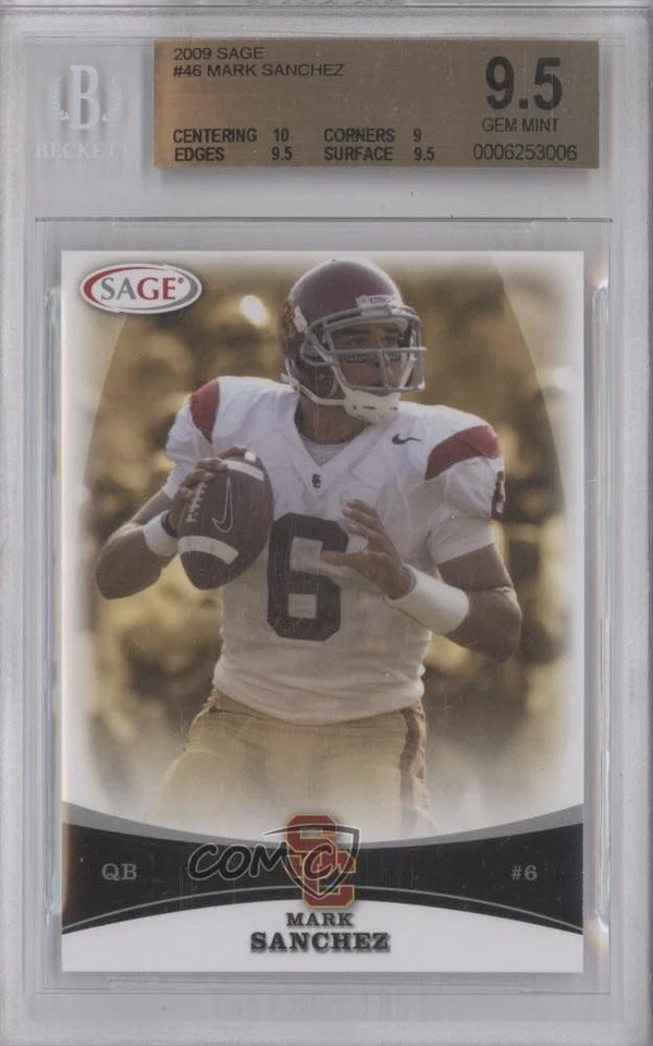 2009 SAGE Mark Sanchez #46 BGS 9.5 GEM MINT Rookie RC - Image 1 of 2