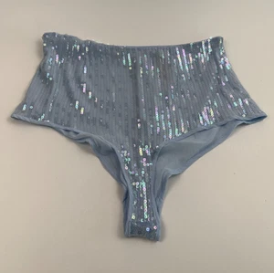 Victoria's Secret Sequin Shimmer High Waist Sleep Short Blue Size XL NWT - Picture 1 of 12