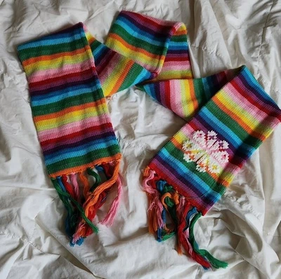 Детский вязаный шарф с радужной бахромой Gap - Изображение 1 из 2