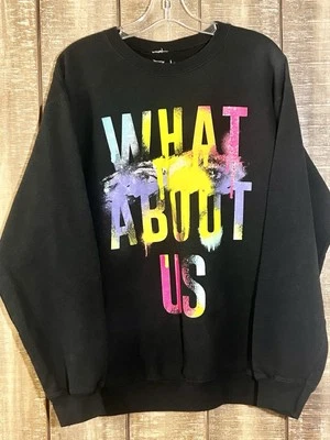 Pink “What About Us” Beautiful Trauma 2017 Tour Sweatshirt Black Oversized Large - Image 1 of 4