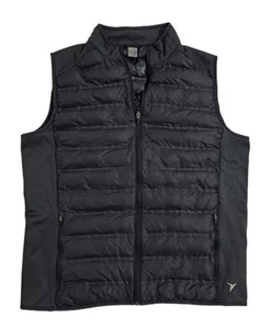 Old Navy Active Men’s XL Puffer Vest Black Full Zip Fleece Jacket Reflective Run - Picture 1 of 9