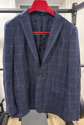 Blazer Brooks Brothers Para Hombres 44L Largo Calce Regente Lana Cuadros Chaqueta Reda Foto 1 de 4