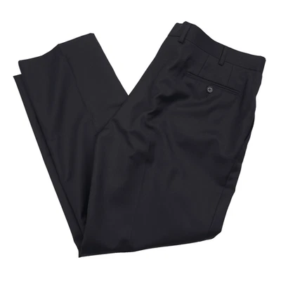 $190 LRL Ralph Lauren Edgewood Pantalones de vestir de lana negros lisos para hombre talla 38 X 29 Foto 1 de 4