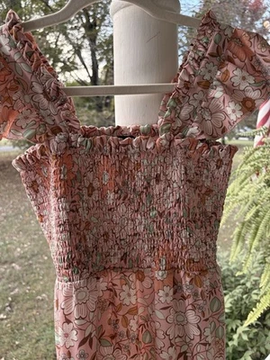 Girl's Size 16 Amy Byer Peach Long Sundress EUC - Image 1 of 3