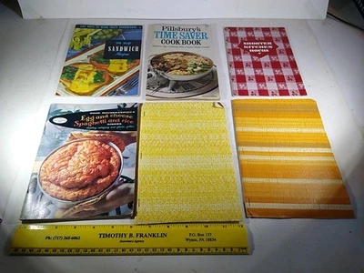 6 Vtg Cooking Booklets: Sandwiches, Time Saving, Spaghetti & Rice, Egg & Cheese - Image 1 of 4