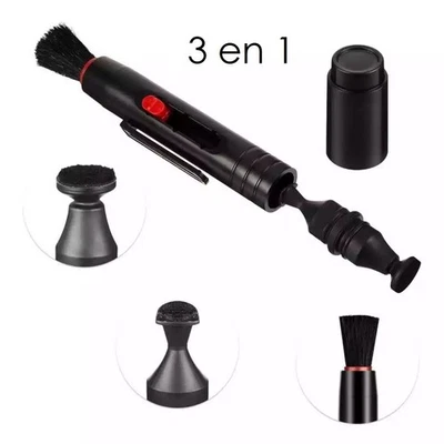 Pinceau 3 en 1 de Nettoyage pour Objectif Appareil Photo Caméra Lentilles Doux - Photo 1/4