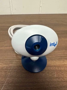 Cámara web Intel CS110 con cable blanca y azul muy buena - Imagen 1 de 3