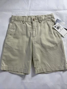 Polo Ralph Lauren Boys Shorts Khaki Flat Front 6”inseam Sz 5 Adj Waist - Picture 1 of 15