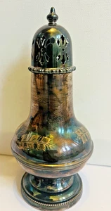 Vintage Silver Plated Sugar Shaker Muffineer Made in England Ornate Pierced Top - Picture 1 of 4