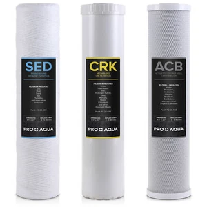 Whole House Heavy Metals Well Water Filter Replacement Set 3 Stage 20", 5 Micron - Picture 1 of 3