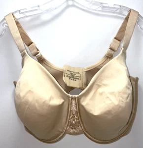 Vanity Fair Full Coverage Bra Mid Lace Detail 40G Beige B9*O - Picture 1 of 6