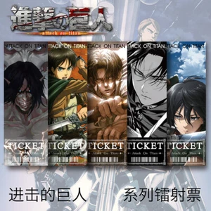 Attack On Titan Bookmark Counterfoil Laser Ticket Anime Gift Cartoon Cospaly - Picture 1 of 12