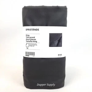 IKEA Spristands King Flat Sheet Grey 310 Thread Count 60% Cotton New - Picture 1 of 4