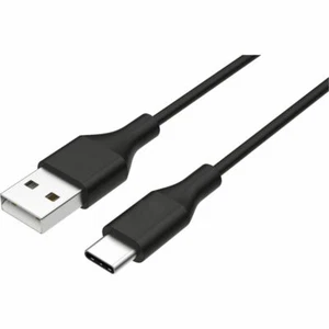 USB TO USB C CHARGING CABLE 1 METRE PHONE TABLET COMPUTER CORD FAST CHARGE BLACK - Picture 1 of 1