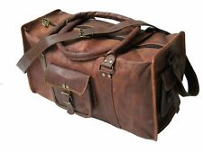 S20 -M25- L30 inch Square Duffel Travel Gym Sports Overnight Weekend Leather Bag